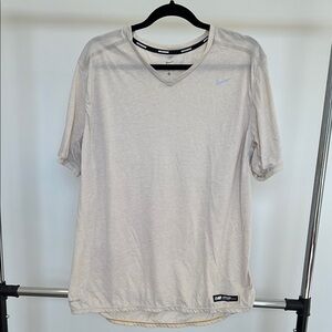 Nike Men's Tan V-Neck Shirt